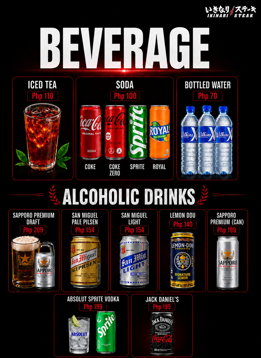 Menu page